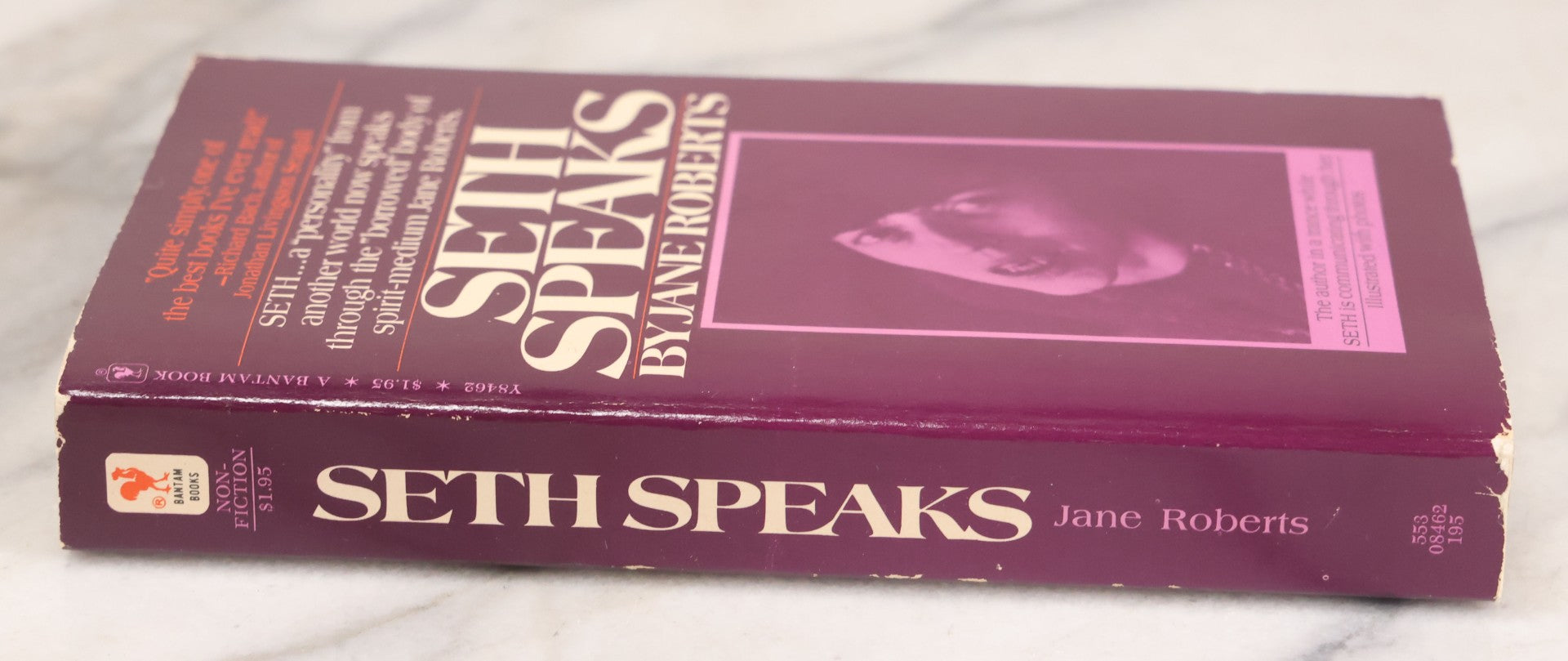 Lot 157 - "Seth Speaks, The Eternal Validity Of The Soul" Vintage Book By Spirit Medium Jane Roberts Via Paranormal Trance Communication With Seth, Illustrated With Photographs, A Bantam Book, 1972
