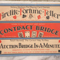 Lot 159 - Vintage Playing Card Game Folder By Victory Stickers For Playing Card Games With Firelite Fortune Teller Advertising, Missing Fortune Teller Contents, Contains Bridge Contents