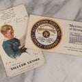 Lot 161 - Pair Of Vintage Advertising Blotters Including Allentown Portland Cement Company, 1922, With Whirling Logs Motif, And James T. Almy, Optomotrist, New Bedford, Massachusetts, 1929