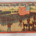 Lot 166 - Antique "The American Army And Navy Needle Book" Patriotic Lithographed Sewing Needle Folder With Contents, Cover Design Patented By N.S.C. 1909, Appears Complete