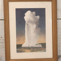 Lot 167 - Vintage Full Color Photo Print In Frame Of The Old Faithful Geyser, Yellowstone National Park, Copyright Haynes Inc.