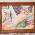 Lot 168 - Vintage Paint-By-Numbers Painting Of Nude Blond Woman, In Frame, Titled On Verso "Rude," Circa 1960s