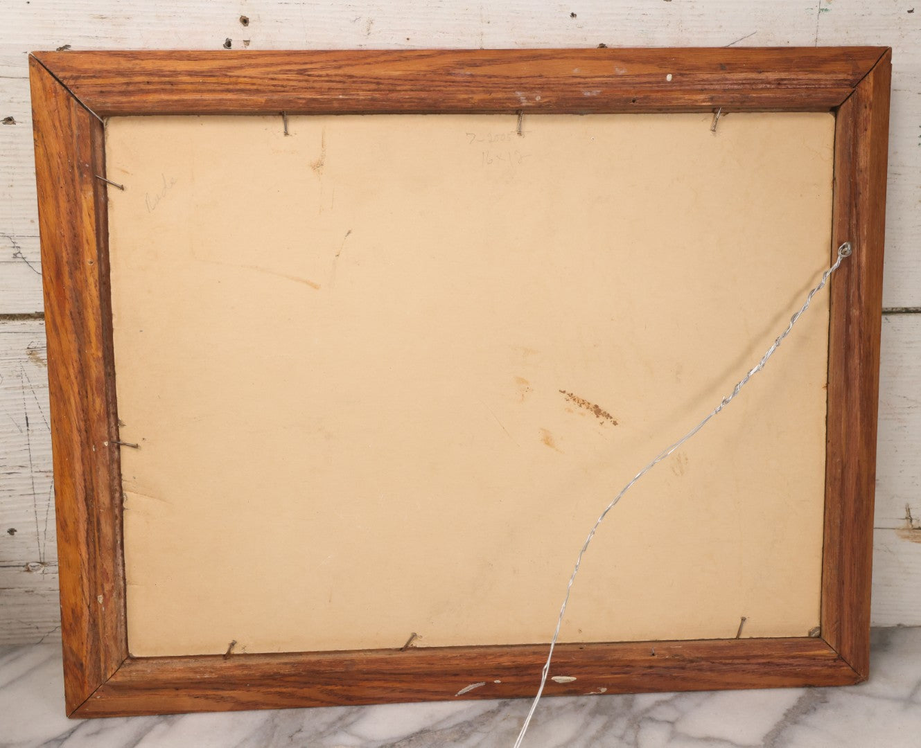 Lot 168 - Vintage Paint-By-Numbers Painting Of Nude Blond Woman, In Frame, Titled On Verso "Rude," Circa 1960s