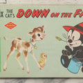 Lot 060 - "Felix The Cat's Down On The Farm" Vintage Board Game By Warren Built-Rite Games, Missing All Pieces But Boards