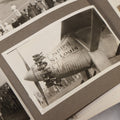 Lot 062 - Vintage Snapshot Photo Album With 125+ Photographs Including Photos Of Spirit Of St. Louis Plane, Redwood Forest, Automobiles, Outings, Comic Wedding Posters, Statue Of Liberty, Beachwear, And More