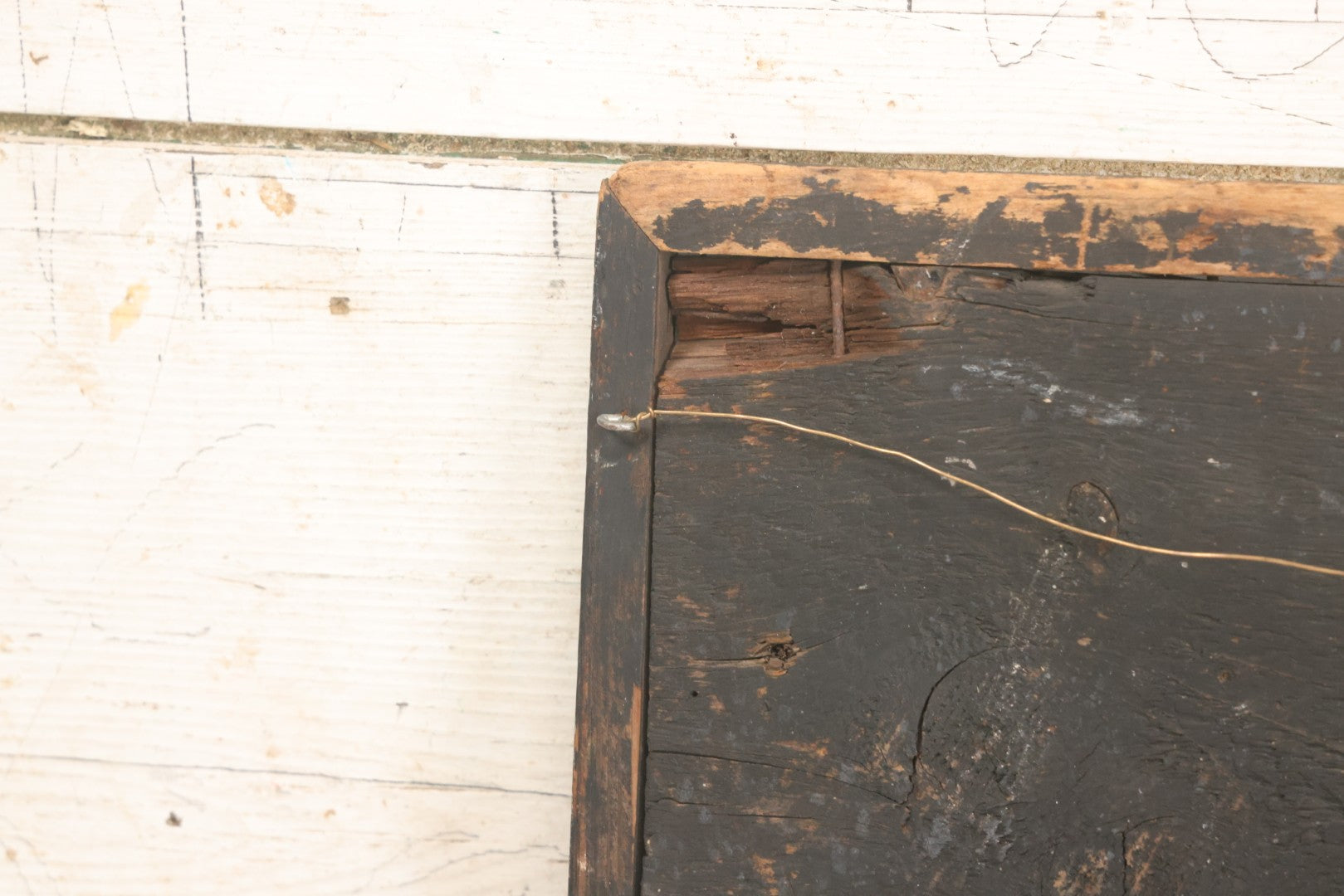 Lot 002 - Antique Carved And Painted "No Trespassing" Wood Sign With Raised Letters And Black Paint, Original Wear As Seen, 22-7/8" W x 8-5/6"H