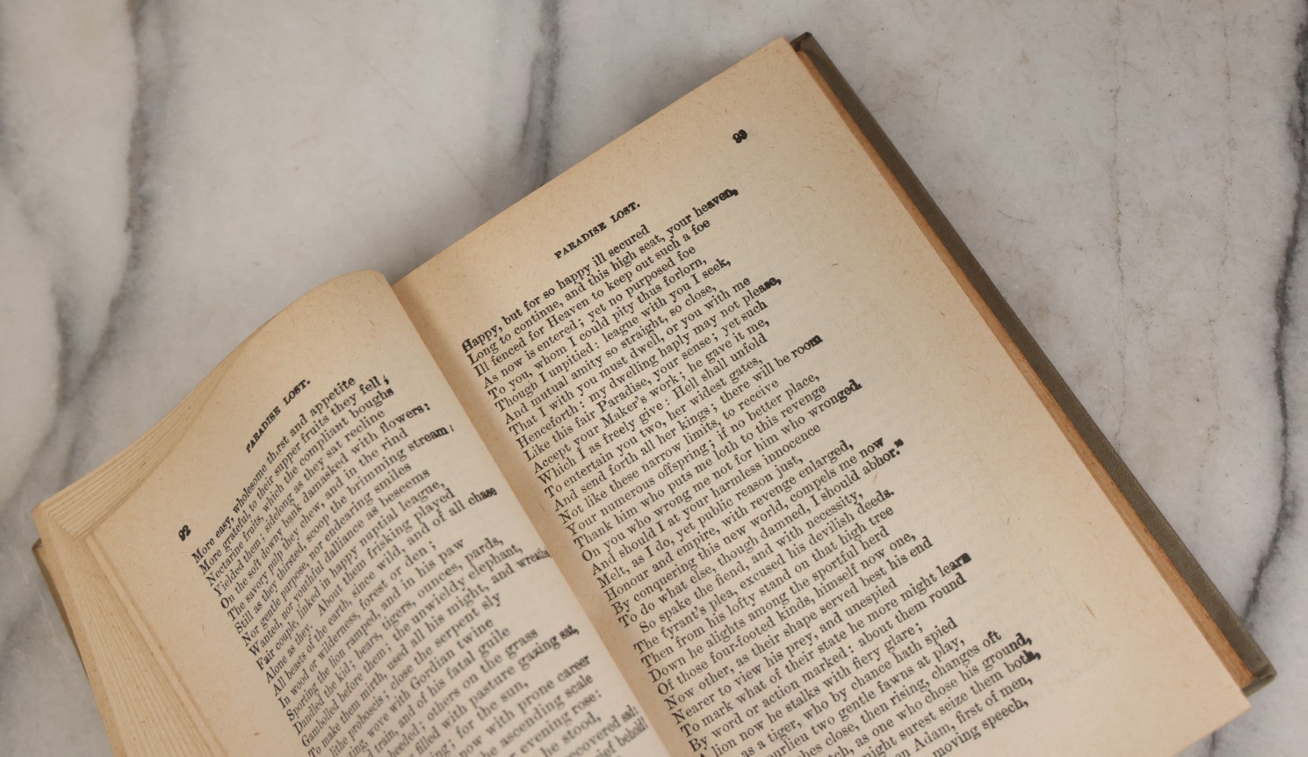 Lot 109 - "The Poetical Works Of John Milton" Antique Poetry Book "Reprinted From The Best Editions With Biographical Notice Etc.," Hurst & Company, Publishers, New York, Circa 1900, With Decorative Illustrated Cover