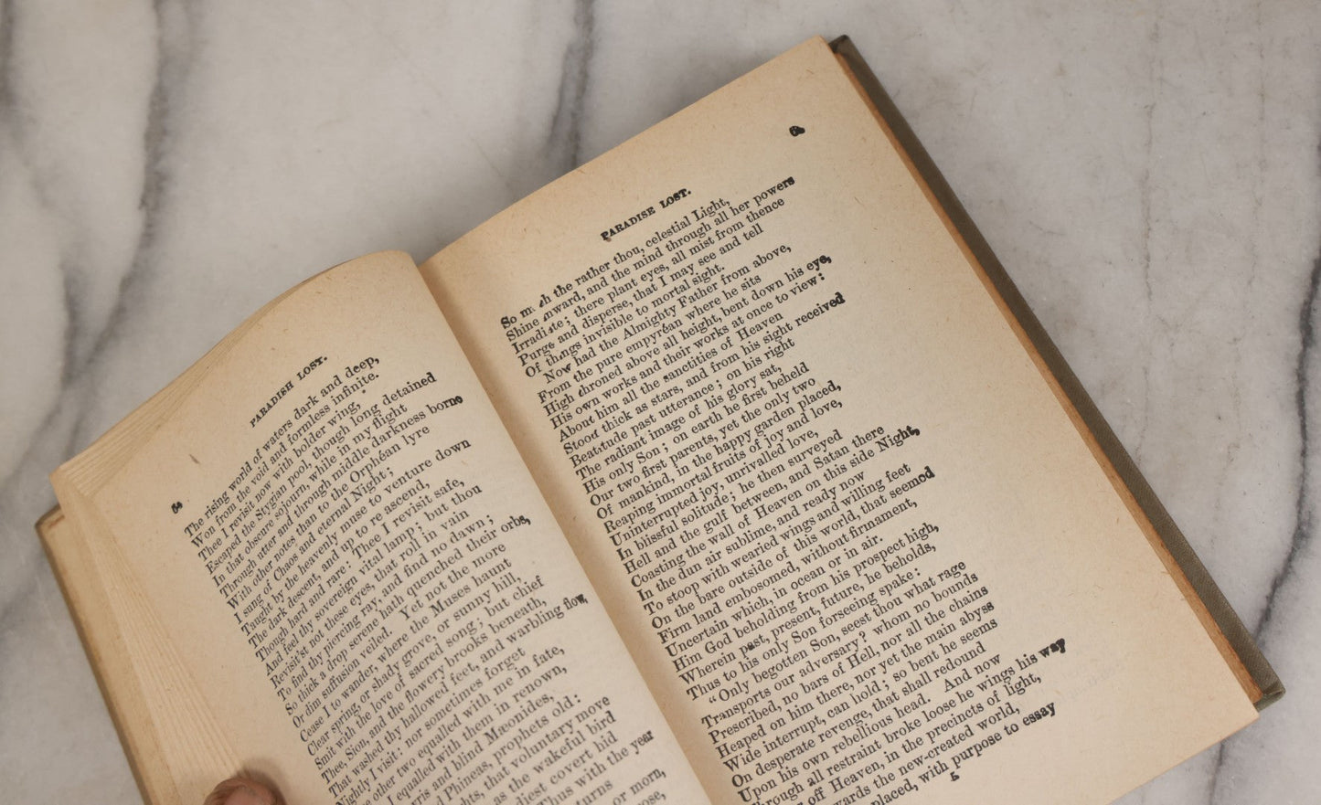 Lot 109 - "The Poetical Works Of John Milton" Antique Poetry Book "Reprinted From The Best Editions With Biographical Notice Etc.," Hurst & Company, Publishers, New York, Circa 1900, With Decorative Illustrated Cover
