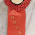 Lot 038 - Vintage Ringmaster Button And Red Ribbon From The National Stock Horse Association (N.S.H.A.) 1961