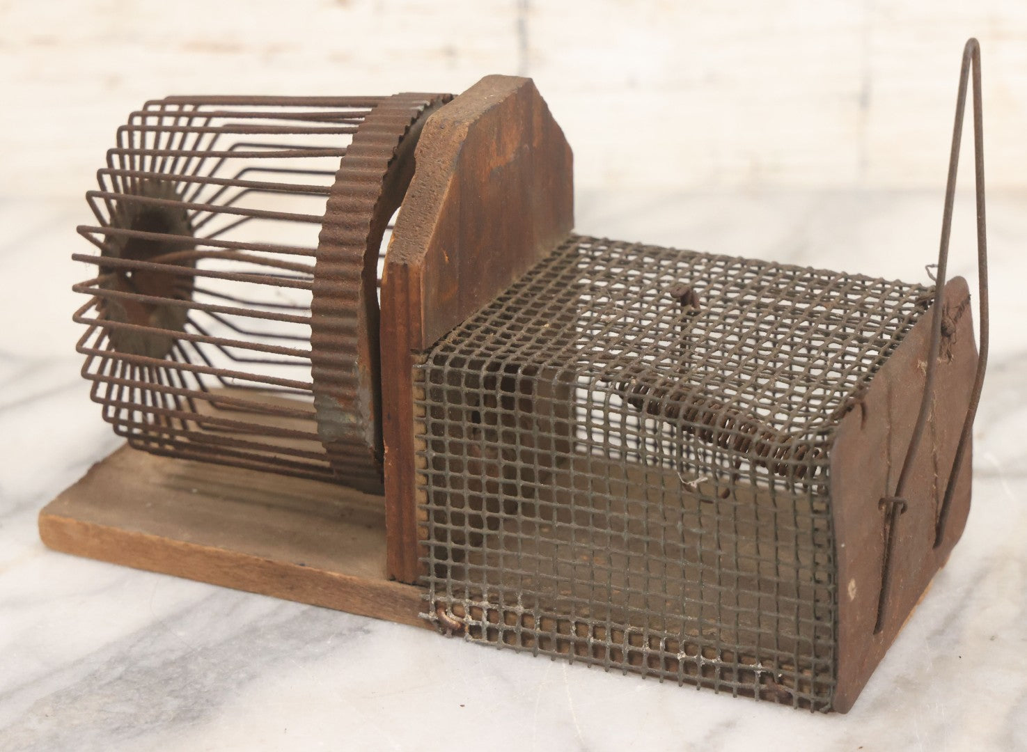 Lot 043 - Antique Wood And Wire Primitive Spinning Mouse Trap – Granite ...