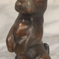 Lot 064 - Vintage Bronzed Pot Metal Begging Scottie Dog Statuette