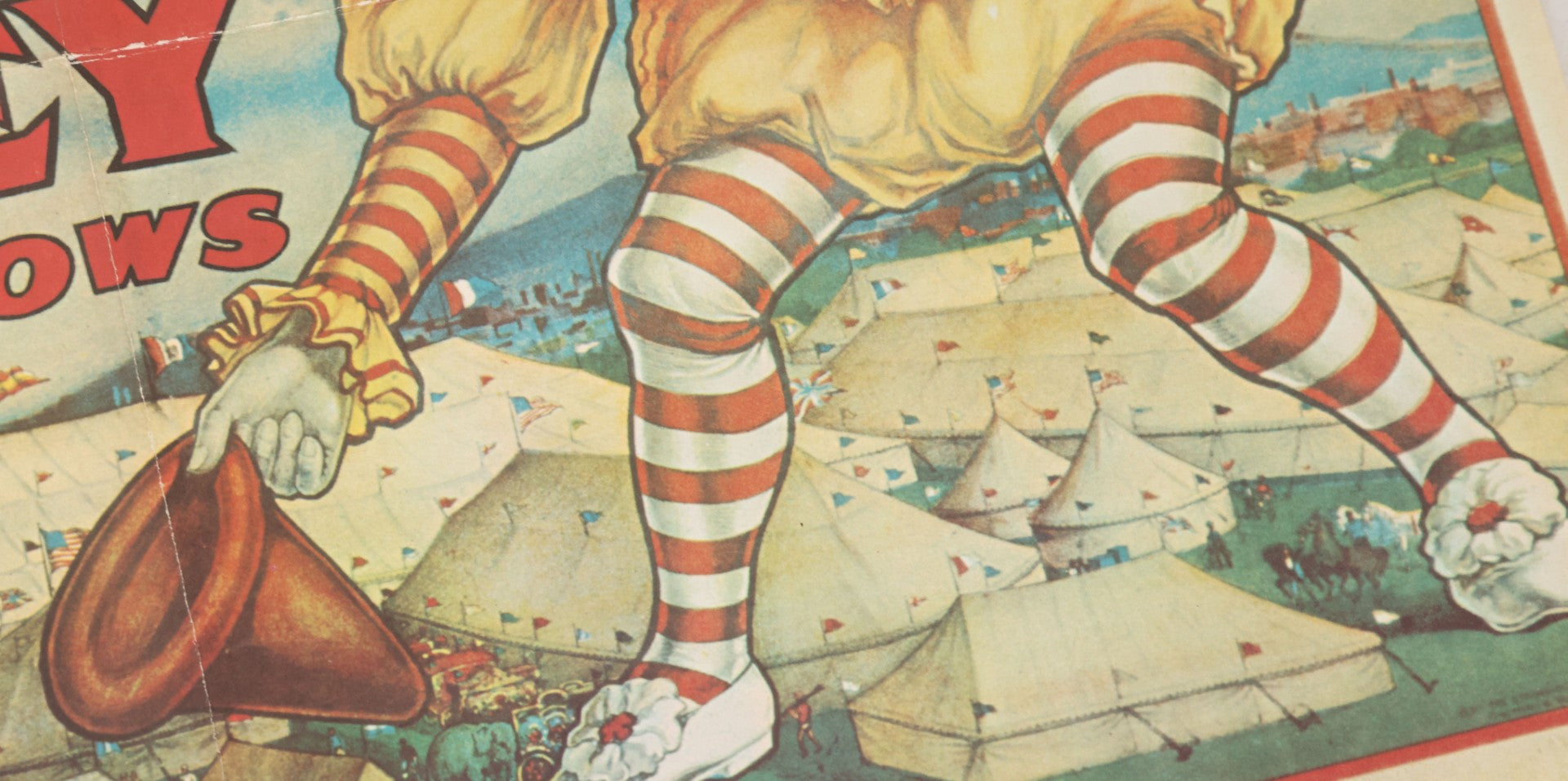 Lot 089 - Vintage Reproduction Ringling Bros And Barnum & Bailey Combined Shows Circus Poster, "The Greatest Show On Earth," With White-Faced Clown