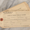 Lot 092 - Grouping Of 30 Printed "Notice Of Shipment - Sample Of Concrete" Paper Tags, Herron Testing Laboratories, Inc., Cleveland & Independence, Ohio