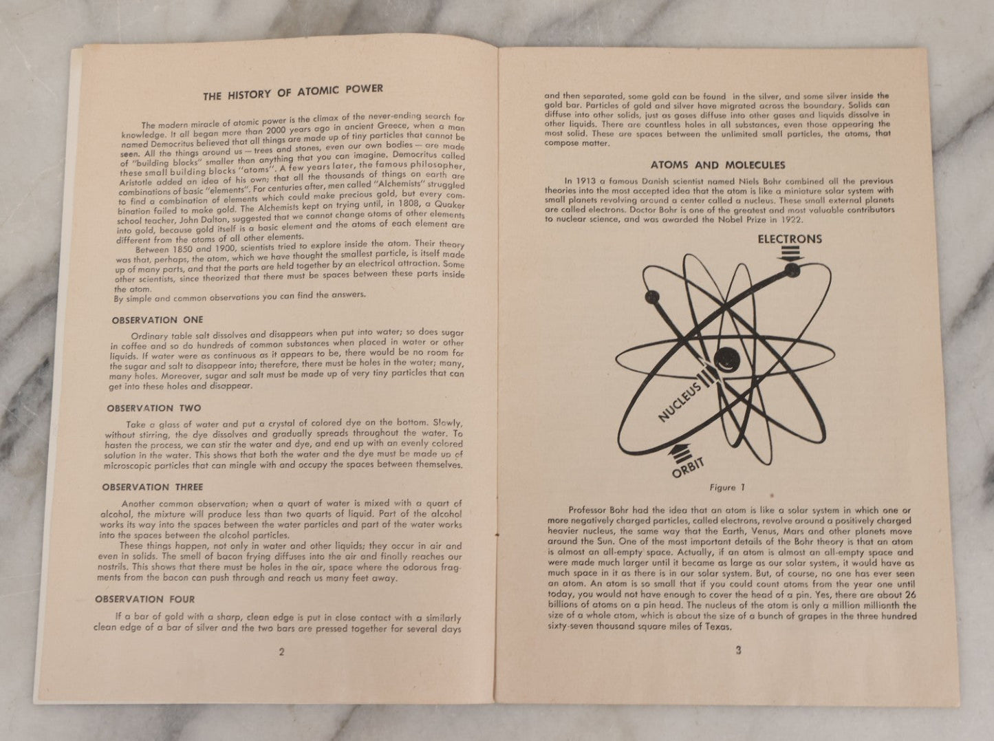 Lot 094 - Vintage Gilbert "Chemistry Atomic Energy Manual" Ephemera Booklet, Copyright 1952 By The A.C. Gilbert Company, New Haven, Connecticut