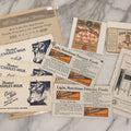 Lot 099 - Vintage Grouping Of Eight Pieces Of Advertising Ephemera Including Blotters For Fontana's Egg Noodles And Borden's Milk, Labels For Queen Isabella Pure Apple Cider, And Seven-Thirty Blended Whiskey, And More