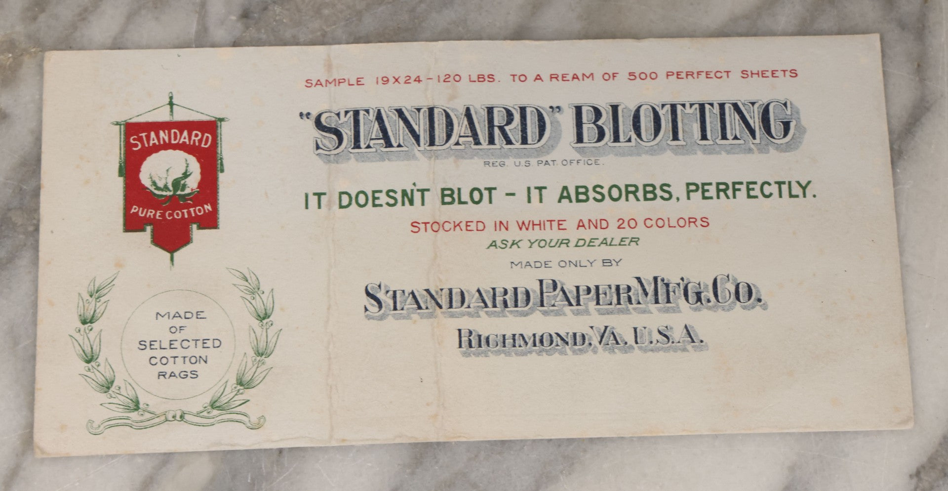 Lot 100 - Vintage Ephemera Grouping Including Two Standard Paper Mfg. Co. Advertising Ink Blotters, New Hampshire History Booklets, And Miniature Snapshot Photo Album