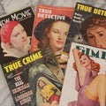 Lot 101 - Grouping Of Five Vintage Entertainment And Novelty Magazines Including Film Fun (Nov 1941), New Movie Magazine (Jan 1930), True Crime (Mar 1962), And True Detective (Sept 1951 & June 1954)