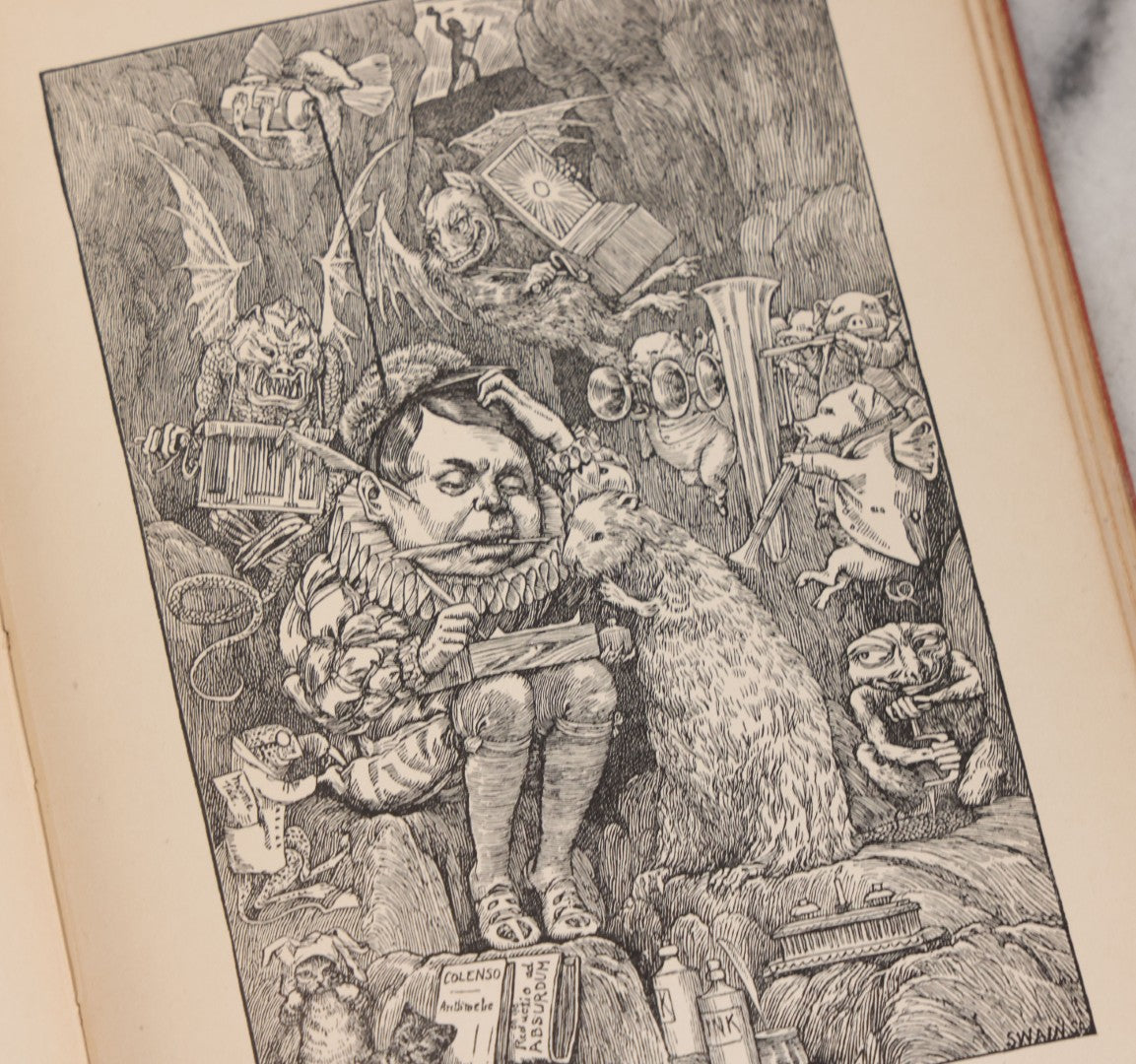 Lot 102 - "The Hunting Of The Snark, An Agony In Eight Fits" Antique Book By Lewis Carroll, Author Of "Alice's Adventures In Wonderland," With Nine Illustrations By Henry Holiday, The Macmillan Company, Publishers, New York, 1908