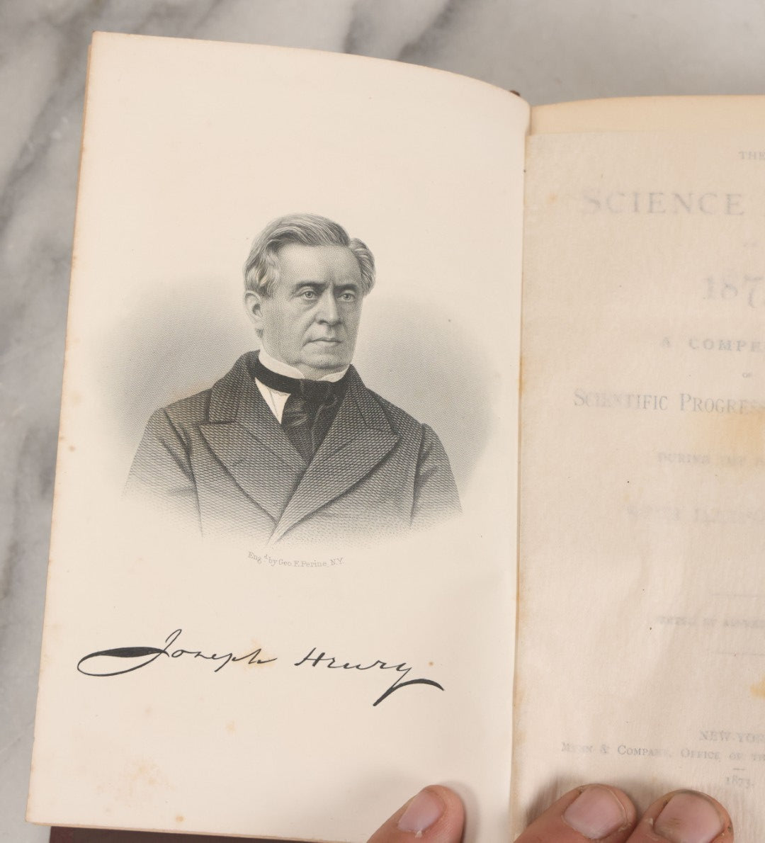 Lot 104 - "The Science Record For 1873, A Compendium Of Scientific Progress And Discovery During The Past Year" Antique Illustrated Book Edited By Alfred E. Beach, Munn & Company, Office Of The "Scientific American," Publishers, New York