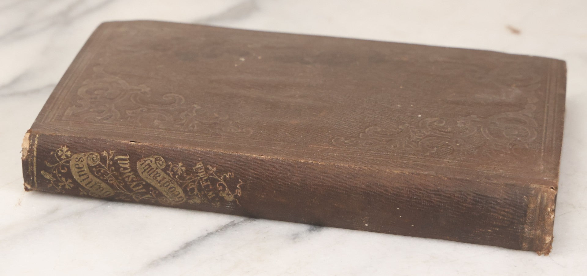 Lot 106 - "Outlines Of Physical Geography" Antique Geography Book By George W. Fitch, Illustrated With Six Maps And Numerous Engravings, Fourth Large Edition, With Marbled Fore-Edge, J.H. Colton And Company, Publishers, New York, 1856