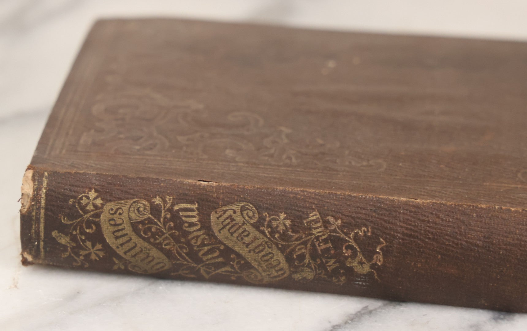 Lot 106 - "Outlines Of Physical Geography" Antique Geography Book By George W. Fitch, Illustrated With Six Maps And Numerous Engravings, Fourth Large Edition, With Marbled Fore-Edge, J.H. Colton And Company, Publishers, New York, 1856