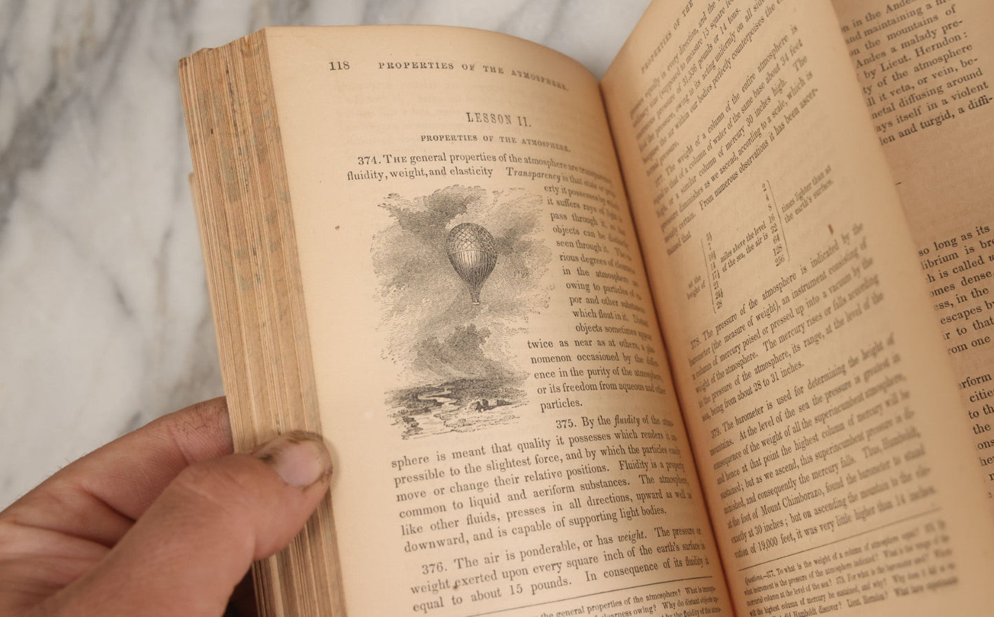 Lot 106 - "Outlines Of Physical Geography" Antique Geography Book By George W. Fitch, Illustrated With Six Maps And Numerous Engravings, Fourth Large Edition, With Marbled Fore-Edge, J.H. Colton And Company, Publishers, New York, 1856