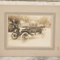 Lot 126 - Antique Boarded Photograph Of Two Gentlemen In Fedoras Seated In Early Automobile, Likely Circa 1916 Ford Model T
