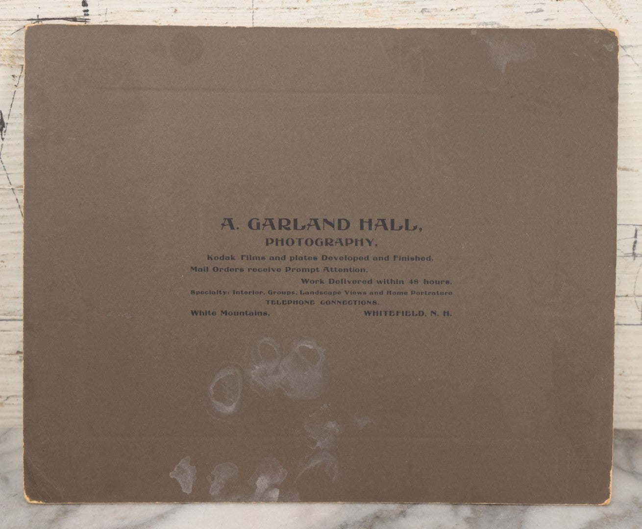 Lot 133 - Antique Boarded Photograph Of Armed Posse Of Cowboys On Horseback, Photographed By A. Garland Hall, White Mountains, Whitefield, New Hampshire