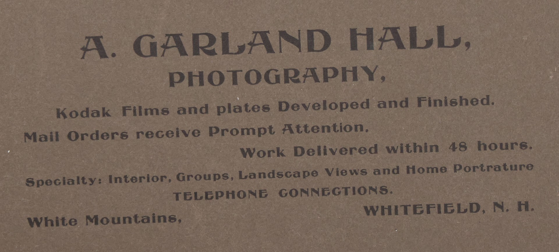Lot 133 - Antique Boarded Photograph Of Armed Posse Of Cowboys On Horseback, Photographed By A. Garland Hall, White Mountains, Whitefield, New Hampshire
