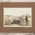 Lot 139 - Antique Boarded Photograph Of The Players Of A Baseball Team In Uniform Posing With A Large Flag, Uniforms Say "Royal League" With Patches Visible