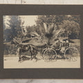 Lot 143 - Antique Boarded Photograph Of Two Men And Two Women Sitting In Horse Drawn Cart Pulled By A Black Horse In Westlake Park, Los Angeles, California