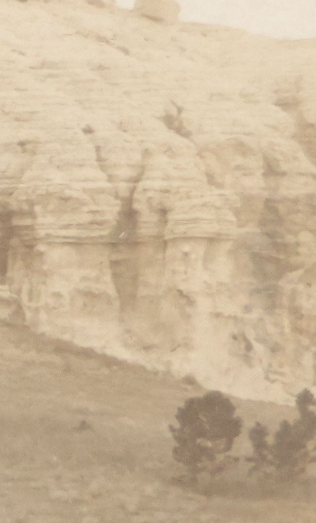 Lot 148 - Antique Boarded Panoramic Photograph Of Capitol Rock, Long Pine Hills, Montana, Photographed By Gilbertson