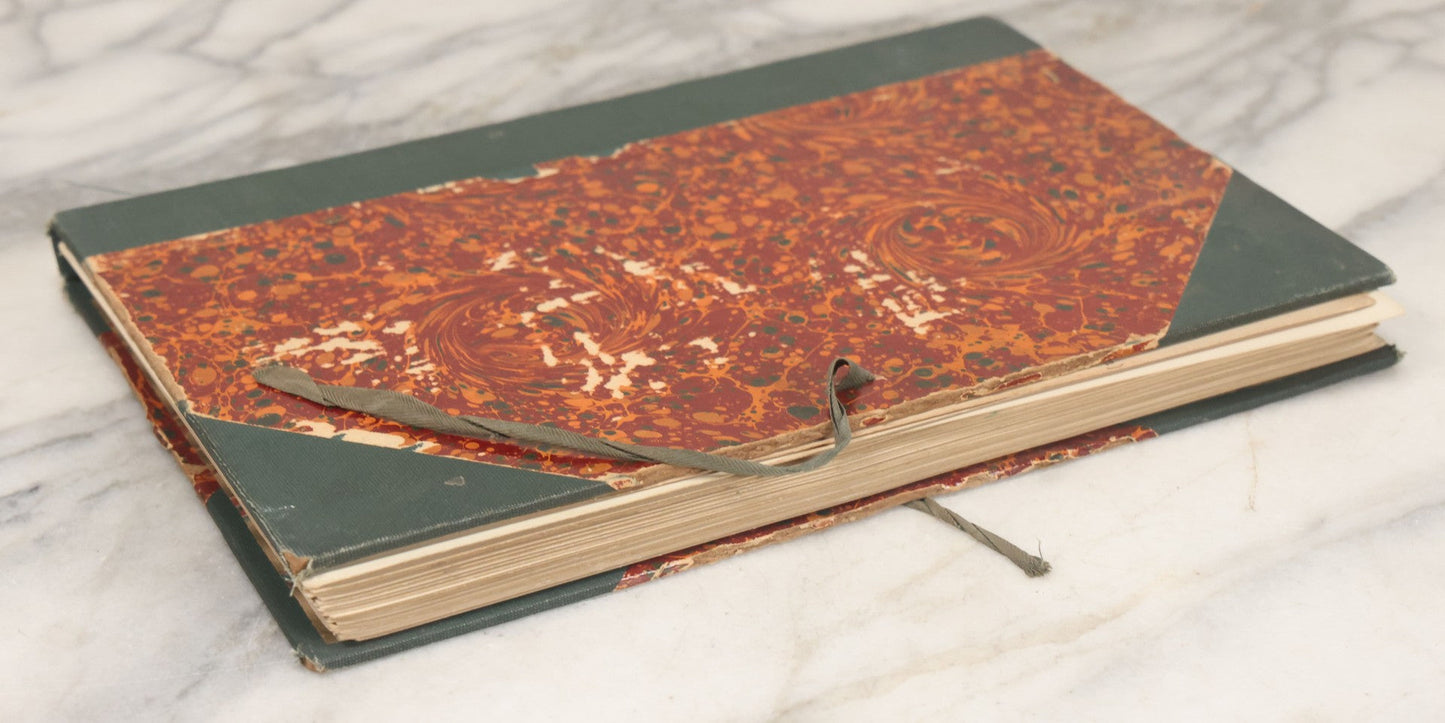 Lot 153 - "Quaint Ships Of Various Nations And Periods" Complete Antique Folio Collection Of 43 Loose Leaf Published Photographs Of Model Ships, With Identification Guide, Hand Lettered Spine, As Found