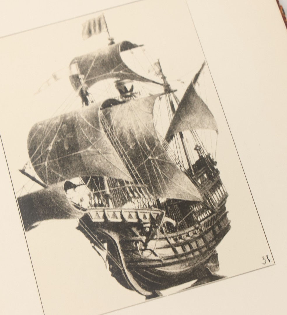 Lot 153 - "Quaint Ships Of Various Nations And Periods" Complete Antique Folio Collection Of 43 Loose Leaf Published Photographs Of Model Ships, With Identification Guide, Hand Lettered Spine, As Found
