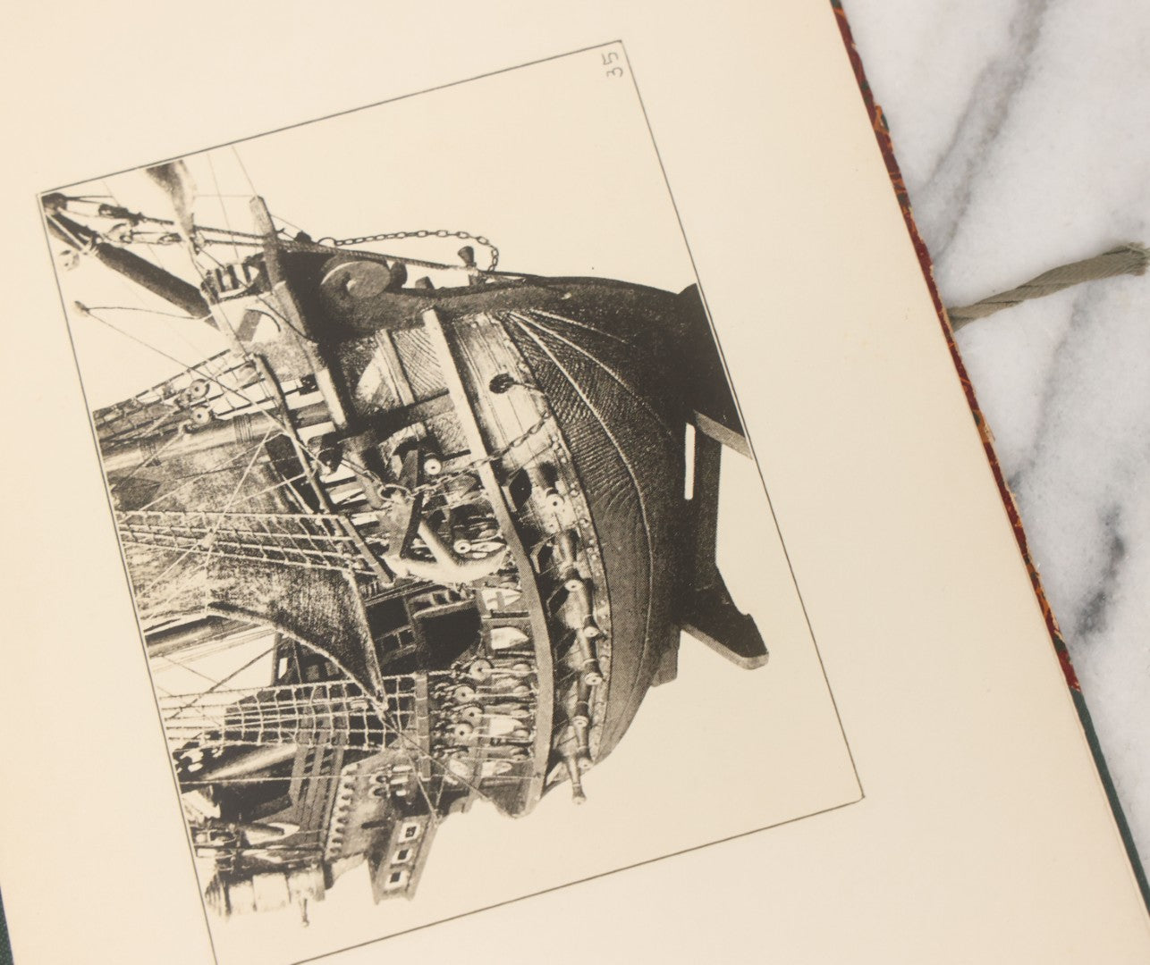 Lot 153 - "Quaint Ships Of Various Nations And Periods" Complete Antique Folio Collection Of 43 Loose Leaf Published Photographs Of Model Ships, With Identification Guide, Hand Lettered Spine, As Found