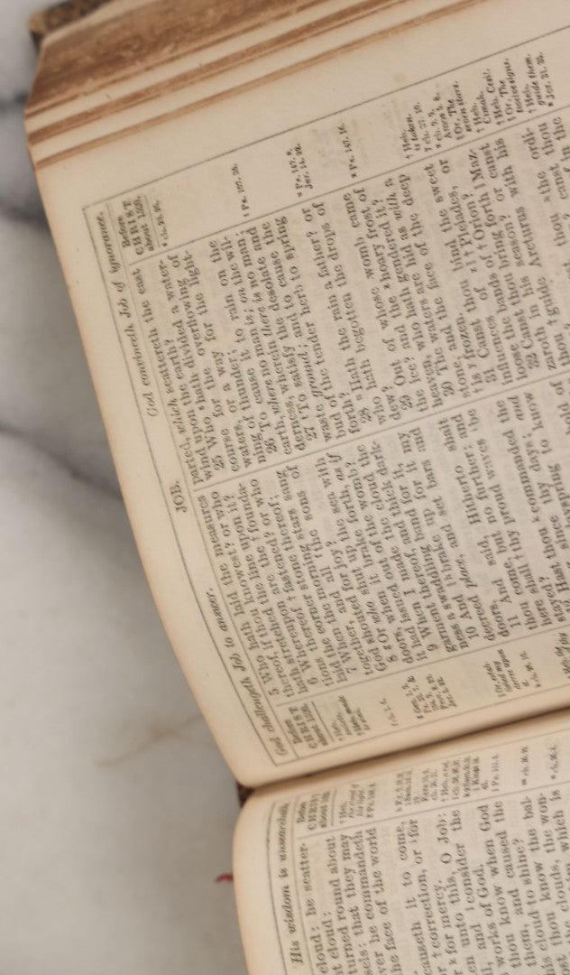 Lot 161 - "The Holy Bible Containing The Old And New Testaments, Translated Out Of The Original Tongues" Antique Leather Bound Book With Gilded Cover Decorations, Gilded Fore Edge, American Bible Society, Publisher, New York, 1873