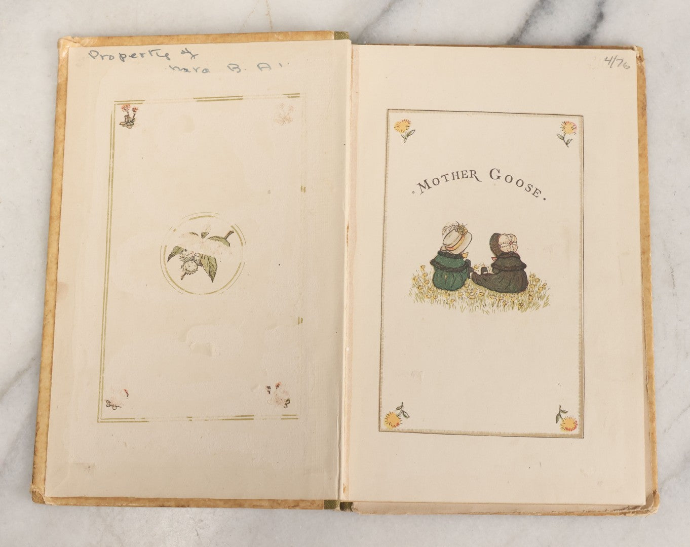 Lot 162 - "Mother Goose Or The Old Nursery Rhymes" Children's Book Illustrated By Kate Greenaway, Frederick Warne And Co., Publishers, London And New York, Circa 1930