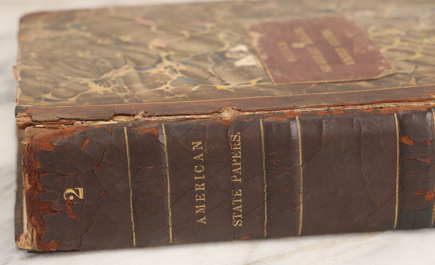 Lot 164 - "Documents, Legislative And Executive, [...] In Relation To The Public Lands" Early American Congressional Reference Volume Edited By Walter Lowrie, Secretary Of The Senate, Duff Green, Printer, Washington, 1834, Note Cover Mostly Detached