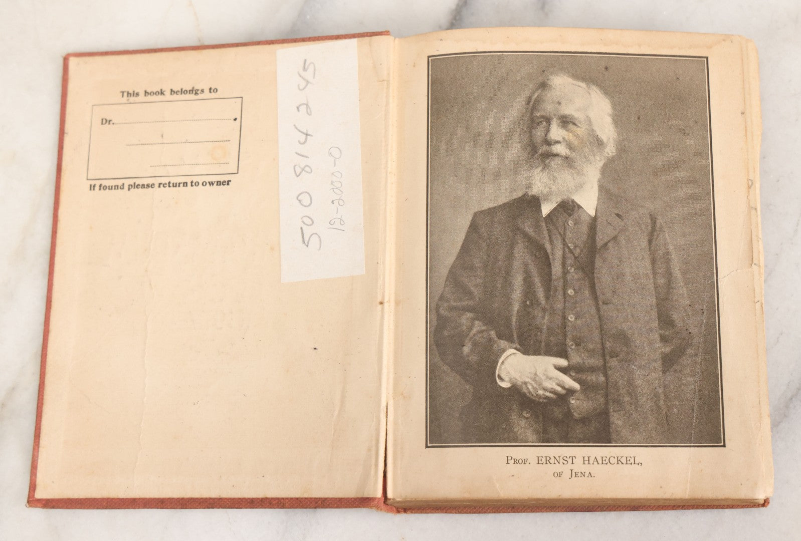 Lot 167 - "Physicians Daily Memorandum For 1906" Antique Doctor's Notebook, Repurposed For 1921, With Handwritten Notes, Advertisement For Pepto-Mangan, Compliments Of M.J. Breitenbach Company, New York City 