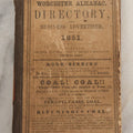 Lot 169 - "The Worcester Almanac And Business Directory For 1851" Antique Almanac By Henry J. Howland, With Fold Out Map Of Central Worcester, Printed And Published By The Author