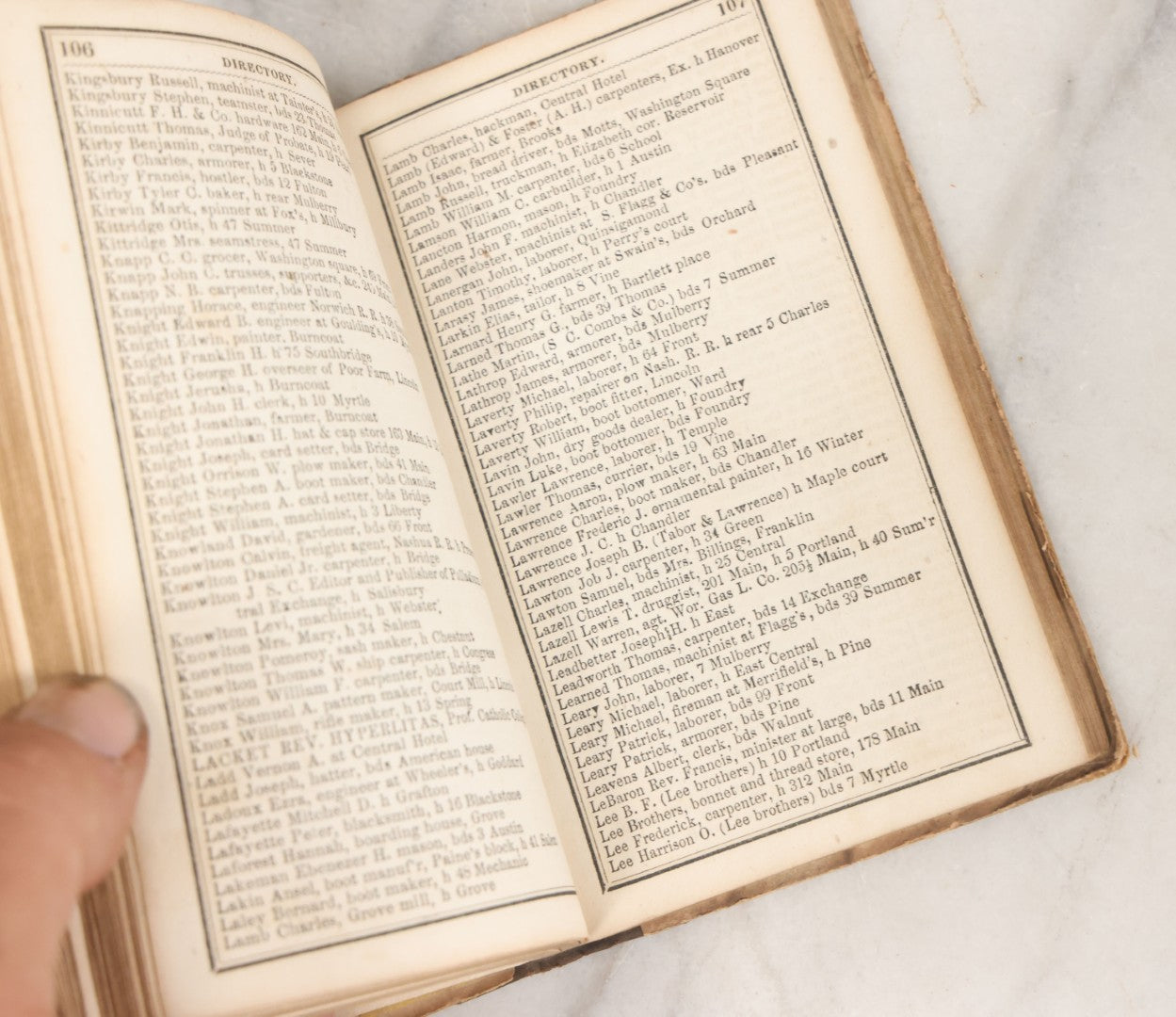 Lot 169 - "The Worcester Almanac And Business Directory For 1851" Antique Almanac By Henry J. Howland, With Fold Out Map Of Central Worcester, Printed And Published By The Author