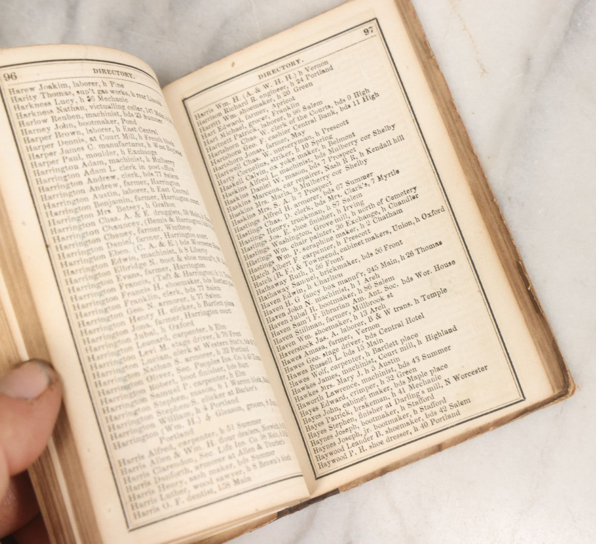Lot 169 - "The Worcester Almanac And Business Directory For 1851" Antique Almanac By Henry J. Howland, With Fold Out Map Of Central Worcester, Printed And Published By The Author