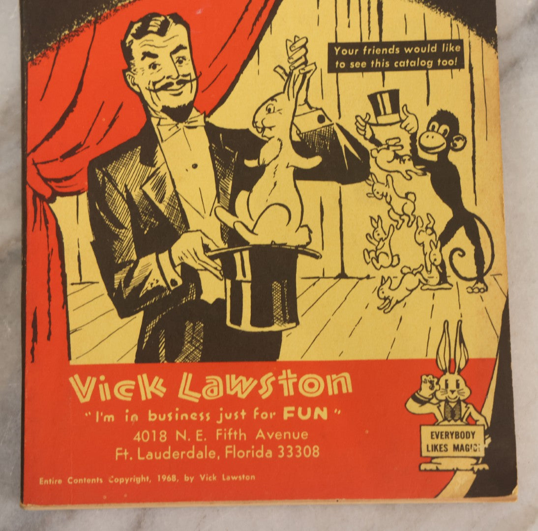 Lot 170 - "The House Of A Thousand Mysteries Latest Giant Surprise Catalogue Of Professional Magic; Pocket Tricks, Illusions, Joke Novelties" Antique Catalogue By Vick Lawston, Fort Lauderdale, Florida, Copyright 1968