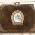 Lot 172 - Antique Victorian Portrait Photo Album With Good Luck Horseshoe Beveled Glass Mirror Cover, 30+ Cabinet Card Photographs, Assorted Loose Photos, Note Has Heavy Musty Smell