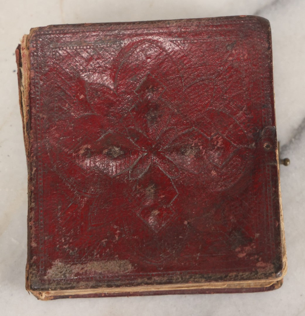 Lot 173 - Antique Poor Salvage Condition Gem Tintype Album, With Many Rusted, Worn, Totally Lost Tintype Photographs, Likely Was Water Damaged, As Found
