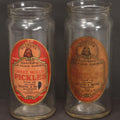 Lot 041 - Pair Of Vintage Glass Jars With Paper Labels For Sultana Brand Sweet Pickles, Packed For The Great Atlantic And Pacific Tea Company, U.S.A., By The A&P Products Corp., Brookport, New York, Each 5-7/8" Height