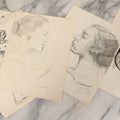 Lot 060 - Vintage Artist's Study Portfolio Grouping Of Watercolor Paintings And Pencil Sketches On Paper By Ann Gay, Circa Late 1950s, 16 Pieces