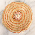 Lot 075 - Antique Novelty Sewing Pillow Pouch With Clown Flapper Girl, Silk Fabric, Circa 1920s, Note Worn, Poor Condition, 6-3/4" Diameter