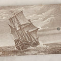 Lot 093 - Antique 1910 Calendar Tile With Image Of The Mayflower Arriving In Provincetown Harbor, Advertising Jones, McDuffee & Stratton Co., Pottery & Glass Merchants, Boston, Copyright John A. Lowell & Co., 1905