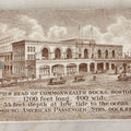 Lot 095 - Antique 1914 Calendar Tile With Image Of Pier Head Of Commonwealth Docks, Boston, Advertising Jones, McDuffee & Stratton Corporation, Crockery, China, & Glass Merchants, Boston, Manufactured By Wedgwood, Etruria, England